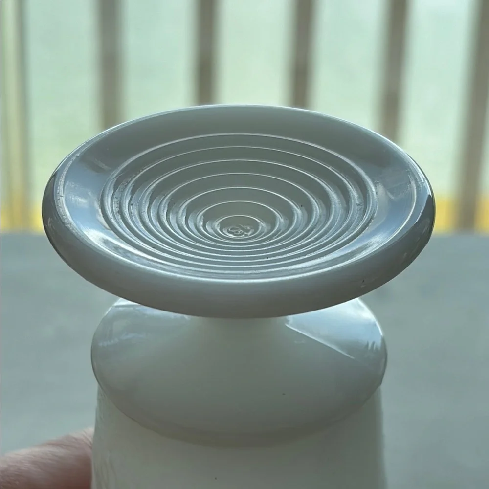 White Milk Glass Goblet - Picture 4 of 5